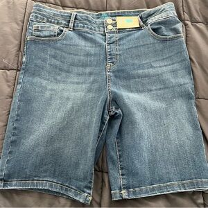 Girls Denim Shorts Therabouts Superflex Bermuda 16.5 NWT